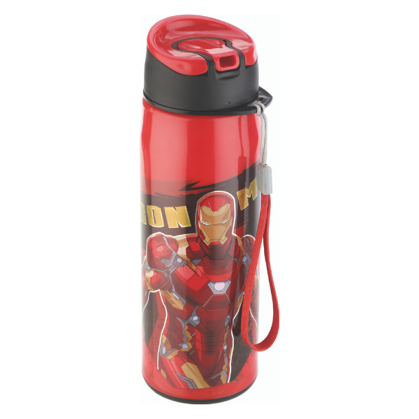 Jayco Flip & Sip Insulated Water Bottle with Stainless Steel Inner - Marvel Iron Man